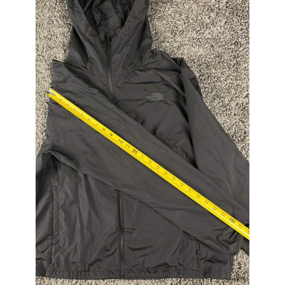 The North Face Womens XL Black Circular Design Hooded Windbreaker Jacket - Picture 7 of 11